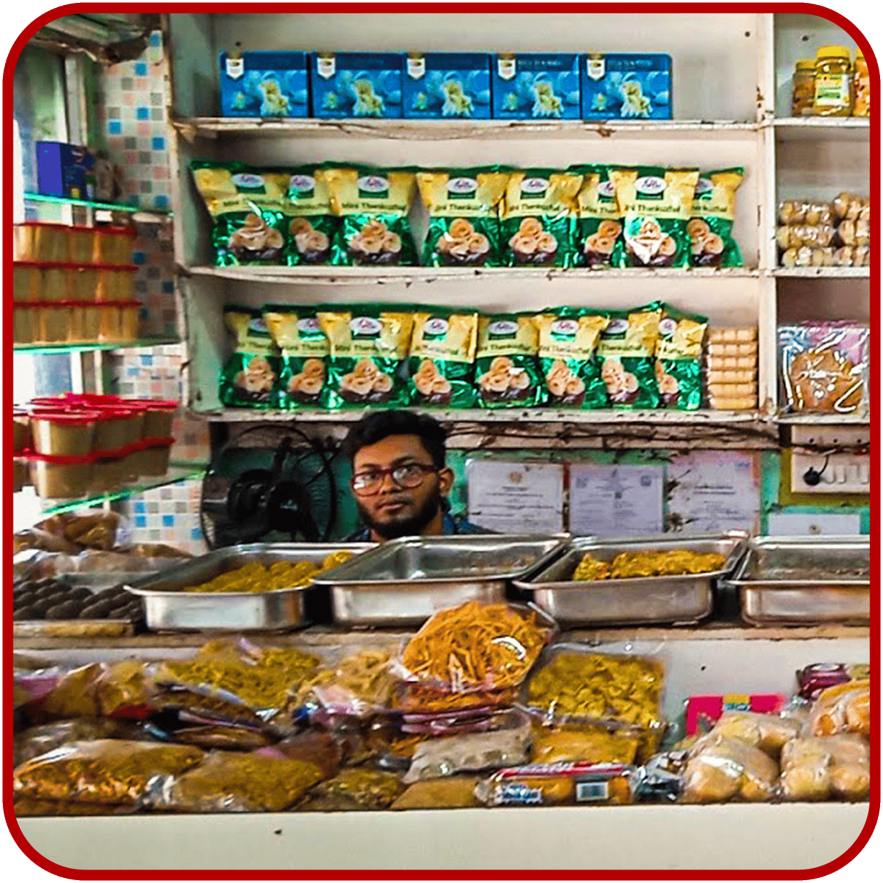 Traditional South Indian sweets freshly prepared at Raviath Sweet Palace Kilakarai